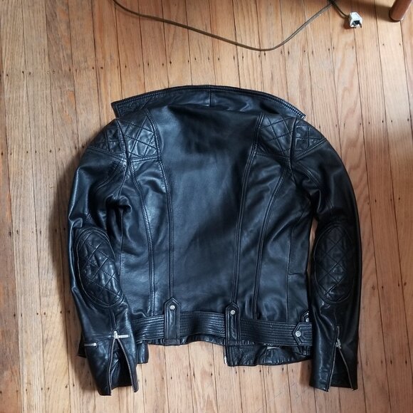 Genuine Leather Moto Jacket XS - Picture 3 of 4